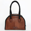 ADBGD152 American Darling Western Leather Tote Bag - Handcrafted Fringed Braided Leather Purse