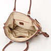 ADBGI105 Western Tote Bag - Genuine Leather & Hair-On Hide with Tooled Detailing