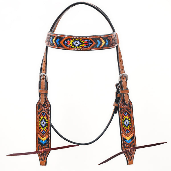 BEHSE123ME-Western Leather Headstall