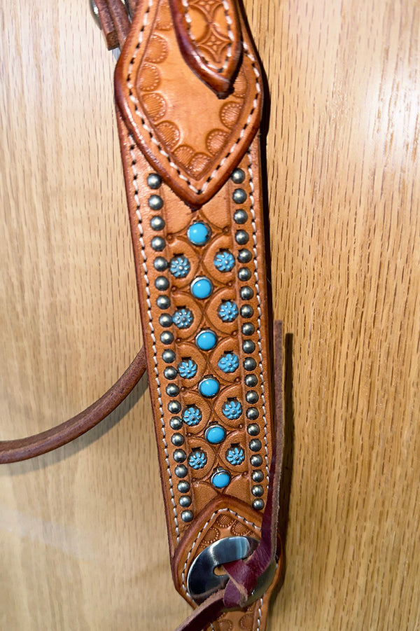 BEHSE130-Western Leather Headstall
