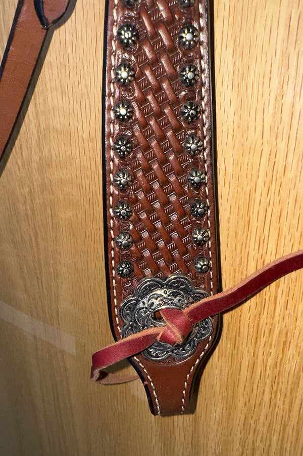 BEHSE131-Western Leather Headstall