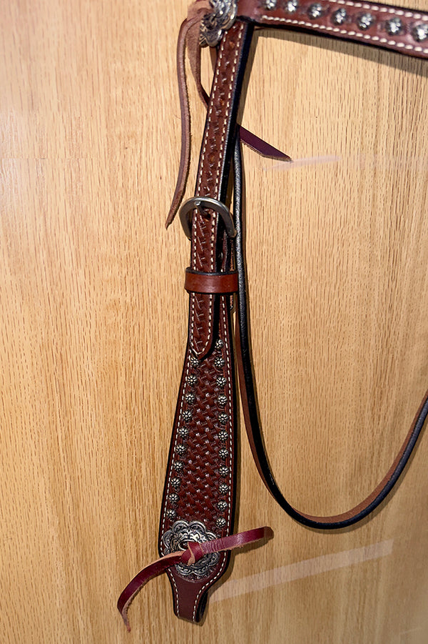 BEHSE131-Western Leather Headstall