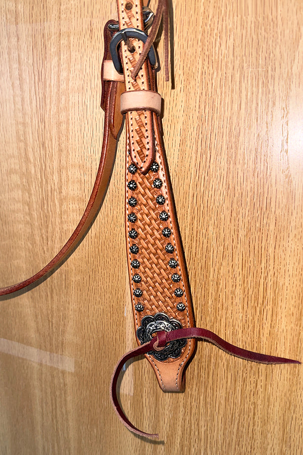 BEHSE131-Western Leather Headstall