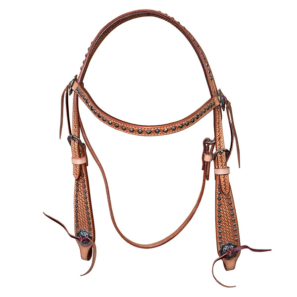 BEHSE131-Western Leather Headstall