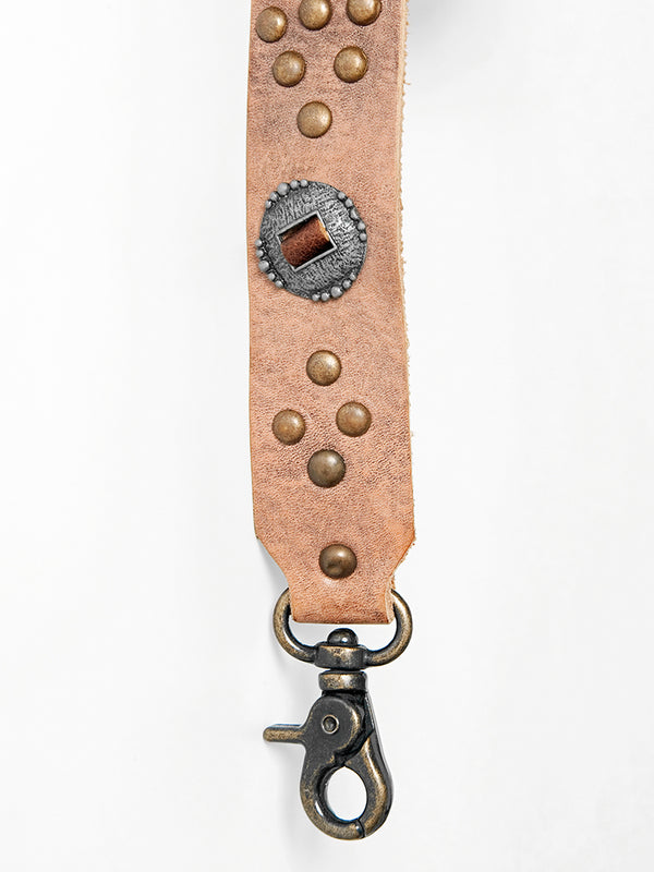 LC-ADBT132 Leather Bag Strap with Studs and Western Conchos