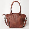 ADBG772 American Darling Southwestern Rug Tooled Leather Tote Bag Western Woven Shoulder Purse