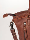 ADBG772 American Darling Southwestern Rug Tooled Leather Tote Bag Western Woven Shoulder Purse