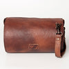 ADBG777 American Darling Hand Tooled Western Leather Duffel Bag - Floral Carved Travel Bag