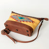 ADBG783 American Darling Western Leather Cross body Bag - Handcrafted Woven Saddle Blanket Purse