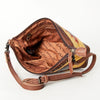 ADBG783 American Darling Western Leather Cross body Bag - Handcrafted Woven Saddle Blanket Purse