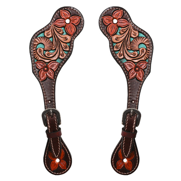 BER110-Western American Leather Spur Strap