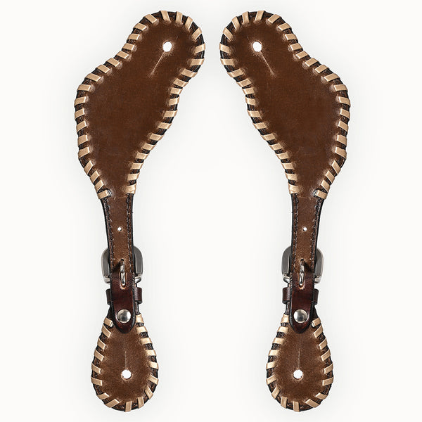 BER111-Western American Leather Spur Strap