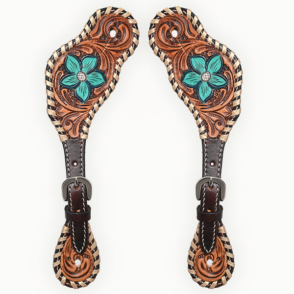 BER111-Western American Leather Spur Strap