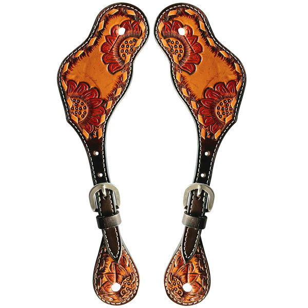 BER112-Western American Leather Spur Strap