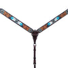 BER117-Western Leather Breast Collar