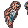 BER117-Western American Leather Spur Strap