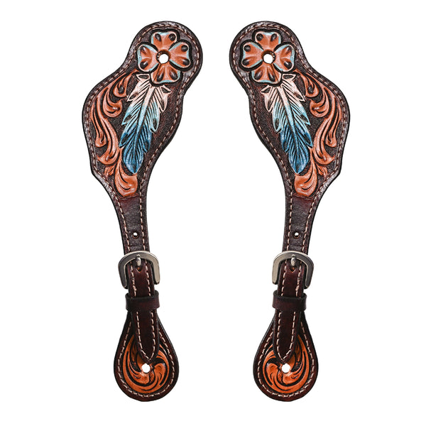 BER117-Western American Leather Spur Strap