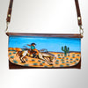 ADBGM112 Hand-Painted Leather Crossbody Clutch - Western Design by American Darling