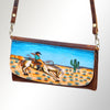 ADBGM112 Hand-Painted Leather Crossbody Clutch - Western Design by American Darling