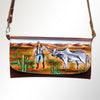 ADBGM112 Hand-Painted Leather Crossbody Clutch - Western Design by American Darling