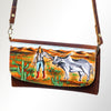 ADBGM112 Hand-Painted Leather Crossbody Clutch - Western Design by American Darling