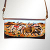 ADBGM112 Hand-Painted Leather Crossbody Clutch - Western Design by American Darling
