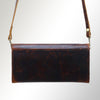 ADBGM112 Hand-Painted Leather Crossbody Clutch -Floral Western Design