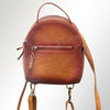 LC-ADBGM188 Genuine Leather Mini Backpack - Rustic Two-Tone Western Daypack