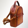 LC-ADBGM188 Genuine Leather Mini Backpack - Rustic Two-Tone Western Daypack