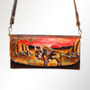 ADBGM112 Hand-Painted Leather Crossbody Clutch - Western Design by American Darling