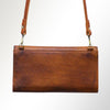 ADBGM179 Handcrafted Western Tooled Leather Crossbody with Artistic Rodeo Design