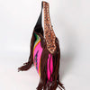 ADBGA212 American Darling Hand-Woven Saddle Blanket Hobo Bag Hand Tooled Leather Fringe