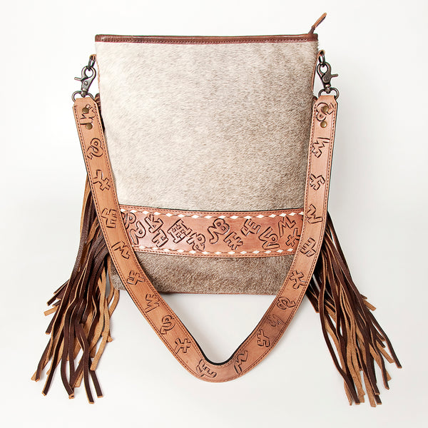 ADBG316 American Darling Hand Tooled Genuine Leather Large Cross body Bag
