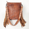 ADBG316 American Darling Hand Tooled Genuine Leather Large Cross body Bag