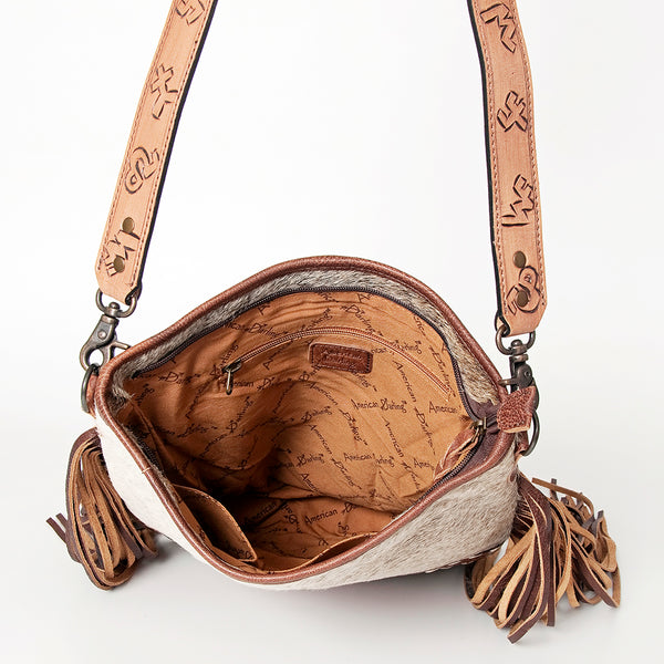 ADBG316 American Darling Hand Tooled Genuine Leather Large Cross body Bag