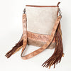 ADBG316 American Darling Hand Tooled Genuine Leather Large Cross body Bag