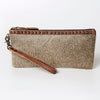 ADBG344 American Darling Genuine Hair On Hide Pattern Leather Western Wristlet