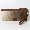ADBG344 American Darling Genuine Hair On Hide Pattern Leather Western Wristlet