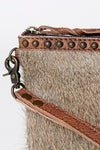 ADBG344 American Darling Genuine Hair On Hide Pattern Leather Western Wristlet