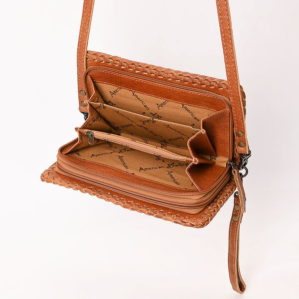 ADBG485 American Darling Braided Cowhide Leather Organiser Bag