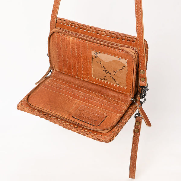 ADBG485 American Darling Braided Cowhide Leather Organiser Bag