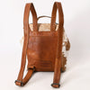 ADBG620 American Darling Hair-On Cowhide Western Leather Backpack Bag with Hand Tooled Detailing