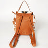 ADBG620 American Darling Hair-On Cowhide Western Leather Backpack Bag with Hand Tooled Detailing