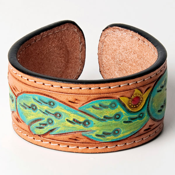 LC-ADBRF153 carved Genuine Leather Bracelet women