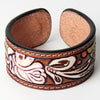 LC-ADBRF161 carved Genuine Leather Bracelet women