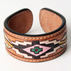 LC-ADBRF164 carved Genuine Leather Bracelet women