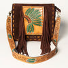ADBGA213 American Darling Handcrafted Tooled Leather Messenger Bag with Headdress