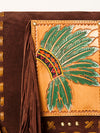ADBGA213 American Darling Handcrafted Tooled Leather Messenger Bag with Headdress