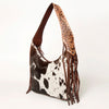 ADBGA214 American Darling Cowhide & Tooled Leather Fringe Hobo Shoulder Handbag
