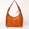 ADBGA215 American Darling Hobo Bag Full Grain Leather with Tooled Strap & Fringe